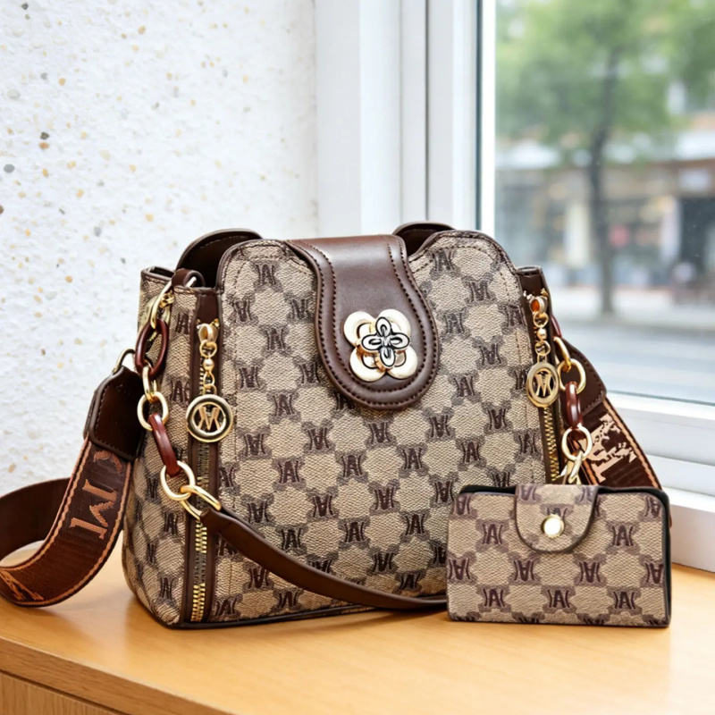 Women'S Bags For Work - Tas selempang bermotif huruf vintage, tas