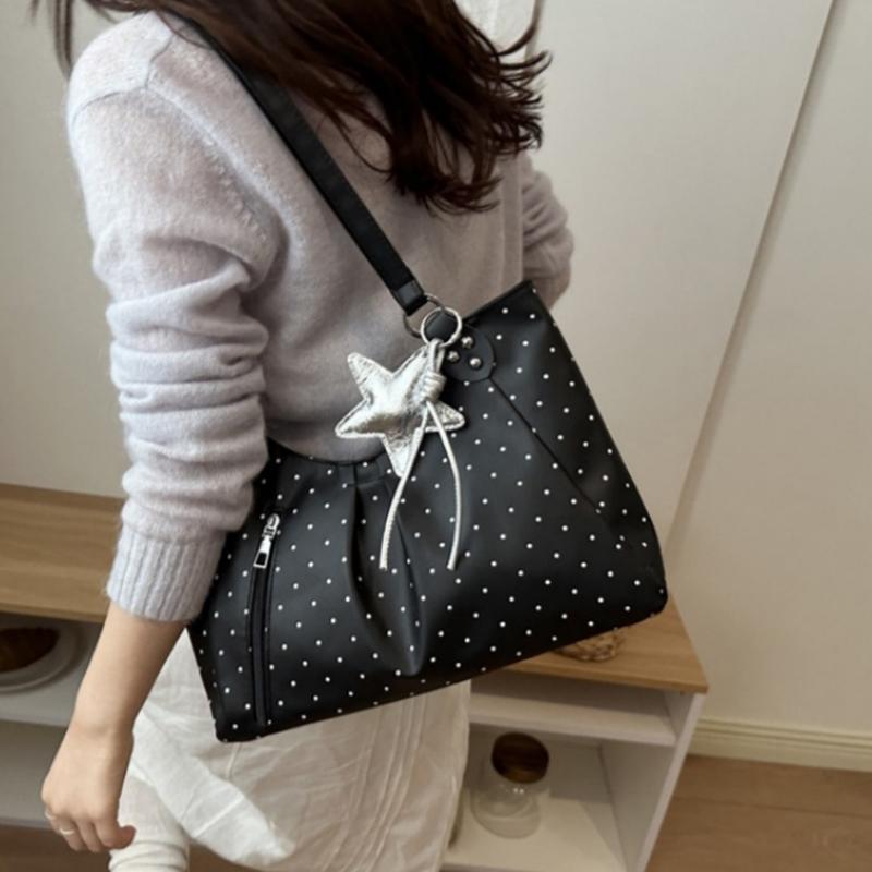 Shopper Tote Canvas - Tas Tote PU Vintage Kasual untuk