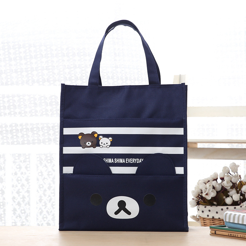 Shopper Tote Canvas - Tas makan siang portabel tahan air
