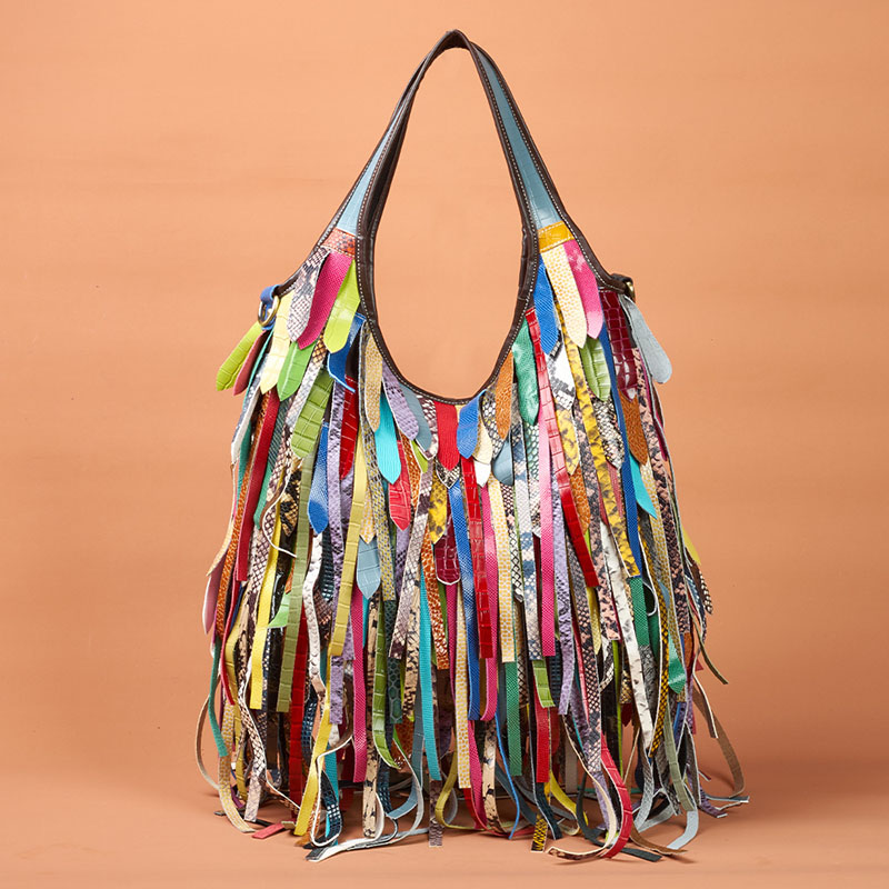 Hobo Bag Slouchy - Tas Bahu Kulit Domba Asli Warna-warni
