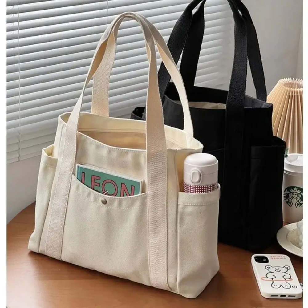Shopper Tote Canvas - Tas Tote Kanvas Kapasitas Besar untuk