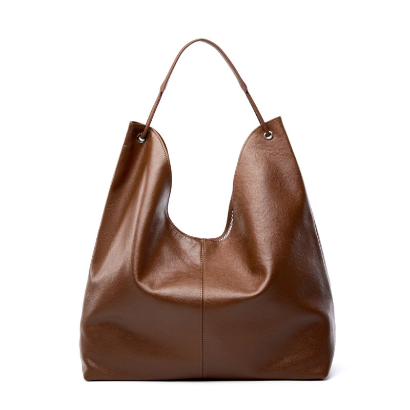 Hobo Bag Slouchy - Tas Tangan Kulit Asli Mewah, Tas