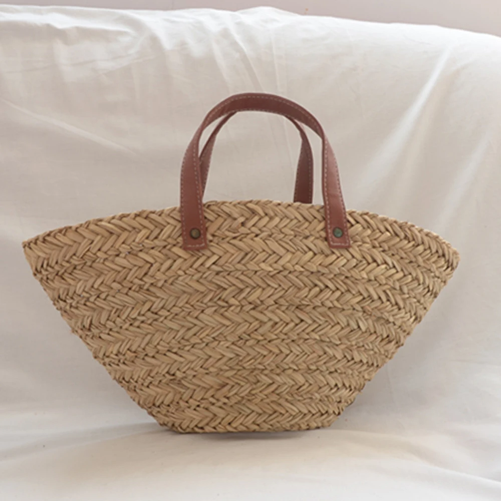 Women'S Tote Bags Designer - Tas Rotan Jerami Bohemian untuk Wanita