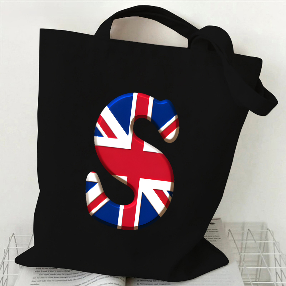 Women Bags Uk - Tas Tote Kanvas 26 Huruf A-Z