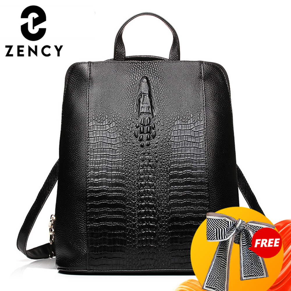 Women'S Bags For Work - Tas Ransel Kulit Buaya Wanita Zency