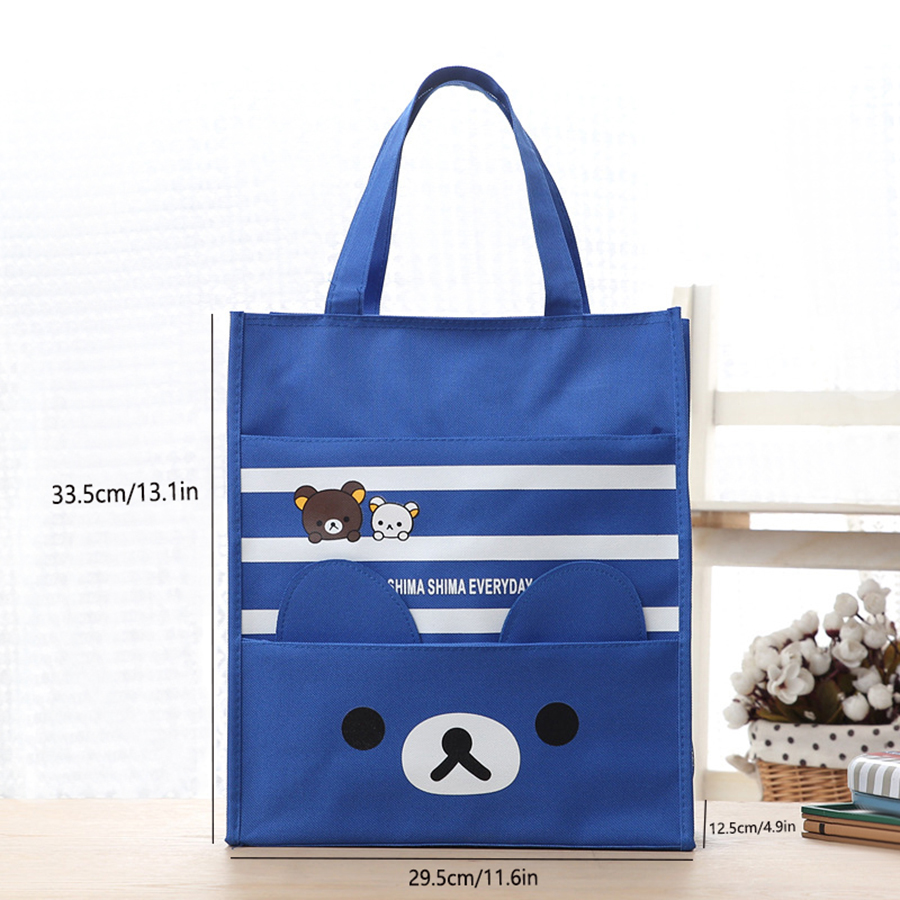 Tas makan siang portabel tahan - Shopper Tote Canvas ulasan dan harga