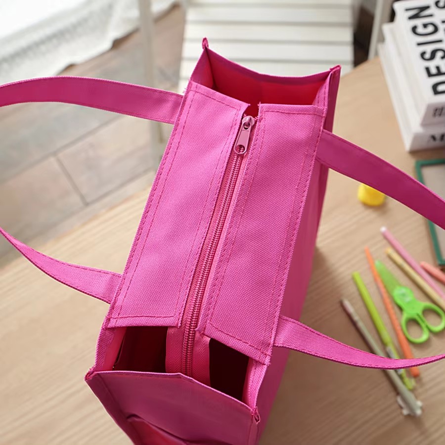 Tas makan siang portabel tahan - Shopper Tote Canvas ulasan dan harga