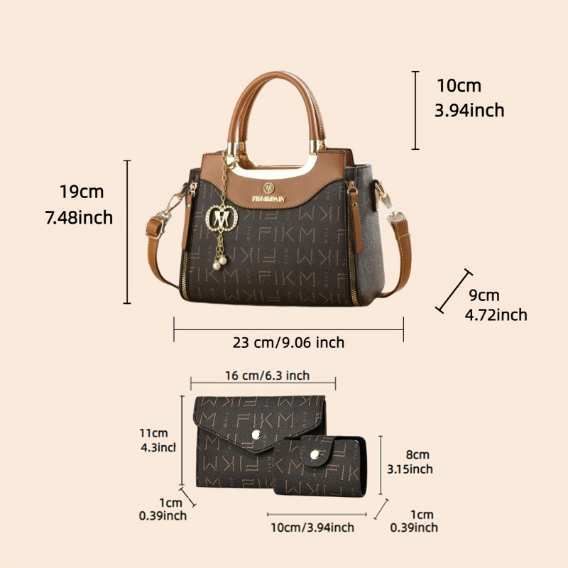Set 3 tas wanita mewah bermoti - Women Bags Luxury ulasan dan harga