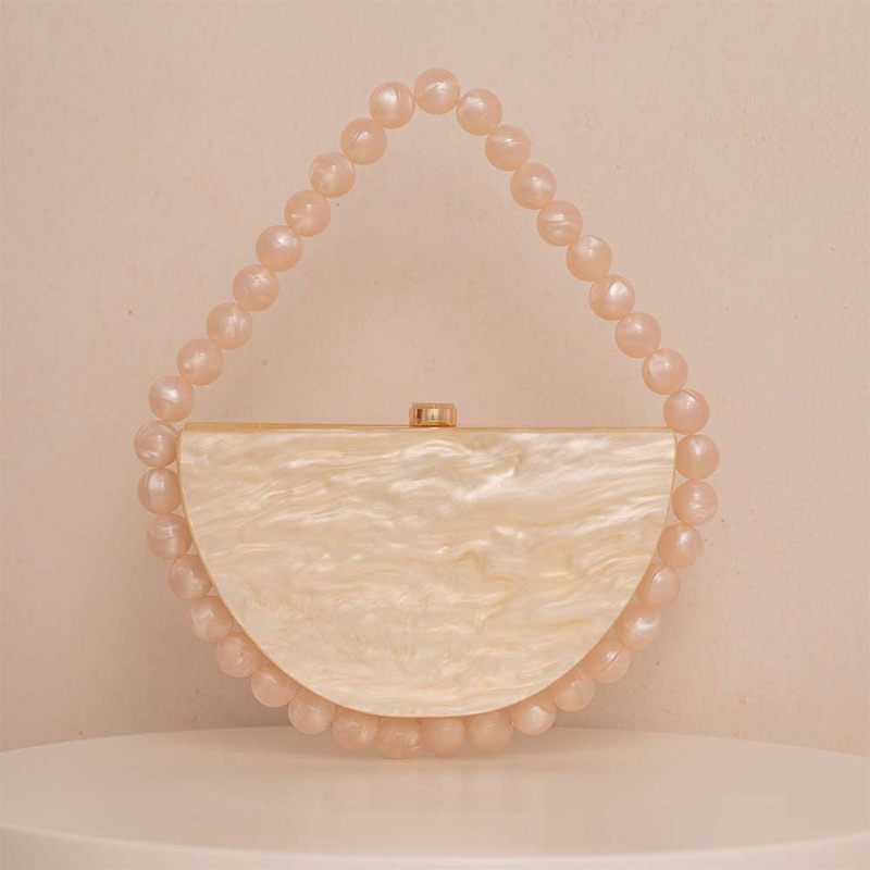 Dompet Clutch Rantai Manik Mut - Tortoiseshell Bag Acrylic ulasan dan harga