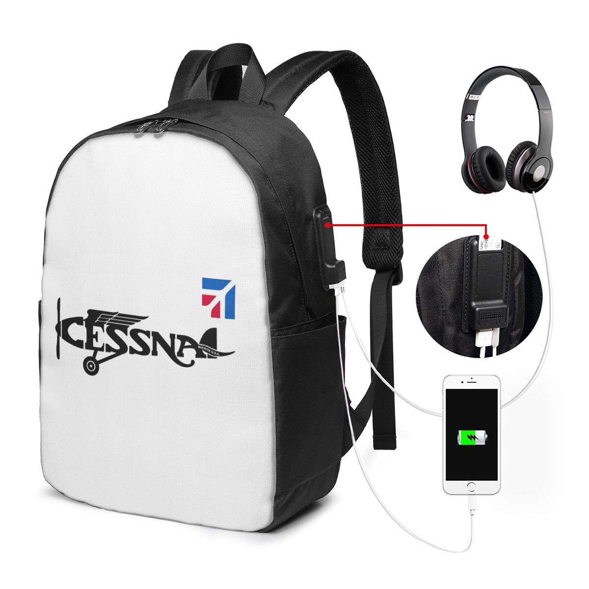Tas Ransel Logo Cessna Tas Not - Women'S Bags ulasan dan harga