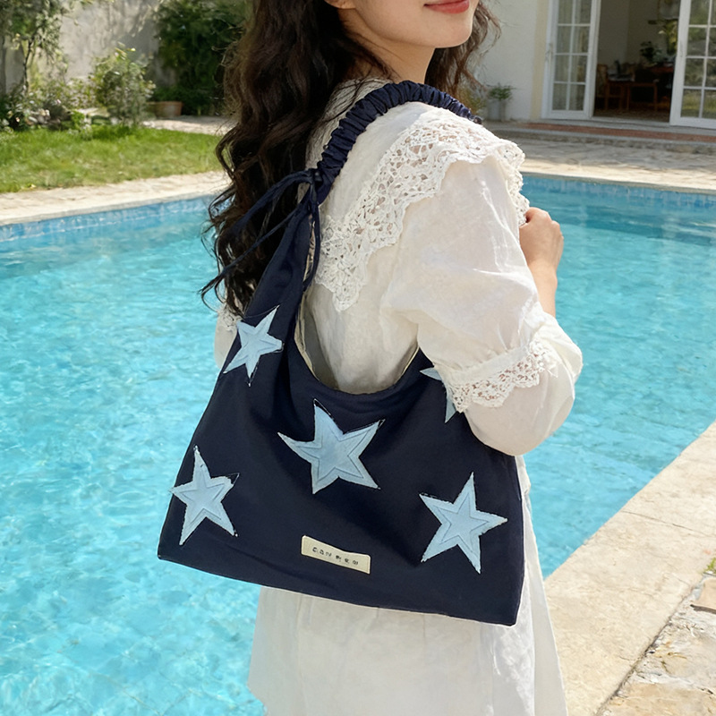 Tas Tote Kanvas Bordir Bintang - Women Bags For Office Use ulasan dan harga