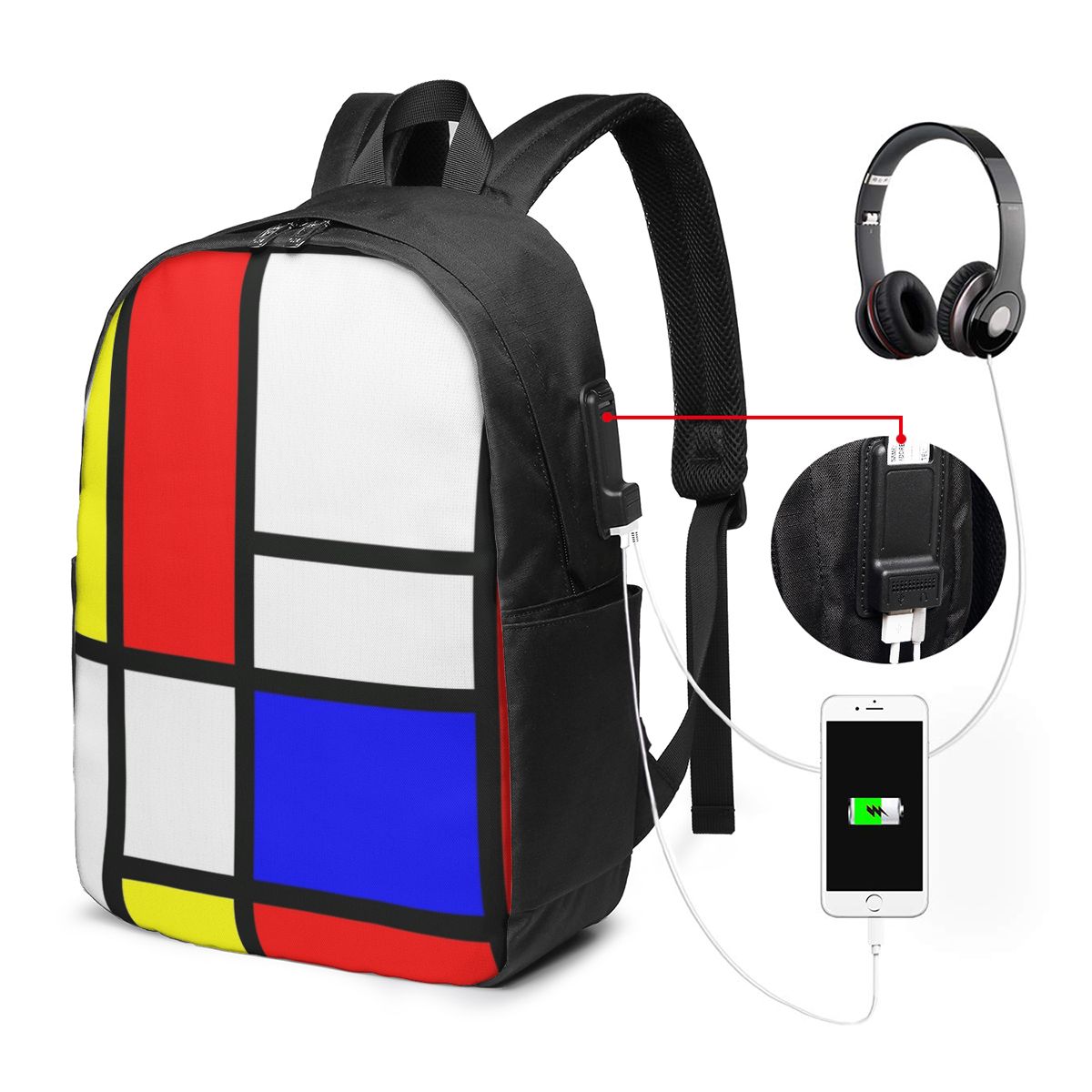 Piet Mondrian Composition Back - Women'S Bags ulasan dan harga