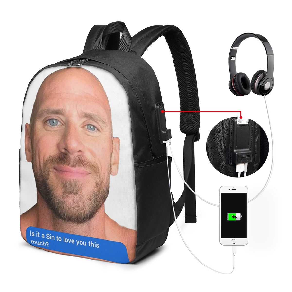 Johnny Sins Flirty Text Bubble - Women'S Bags ulasan dan harga