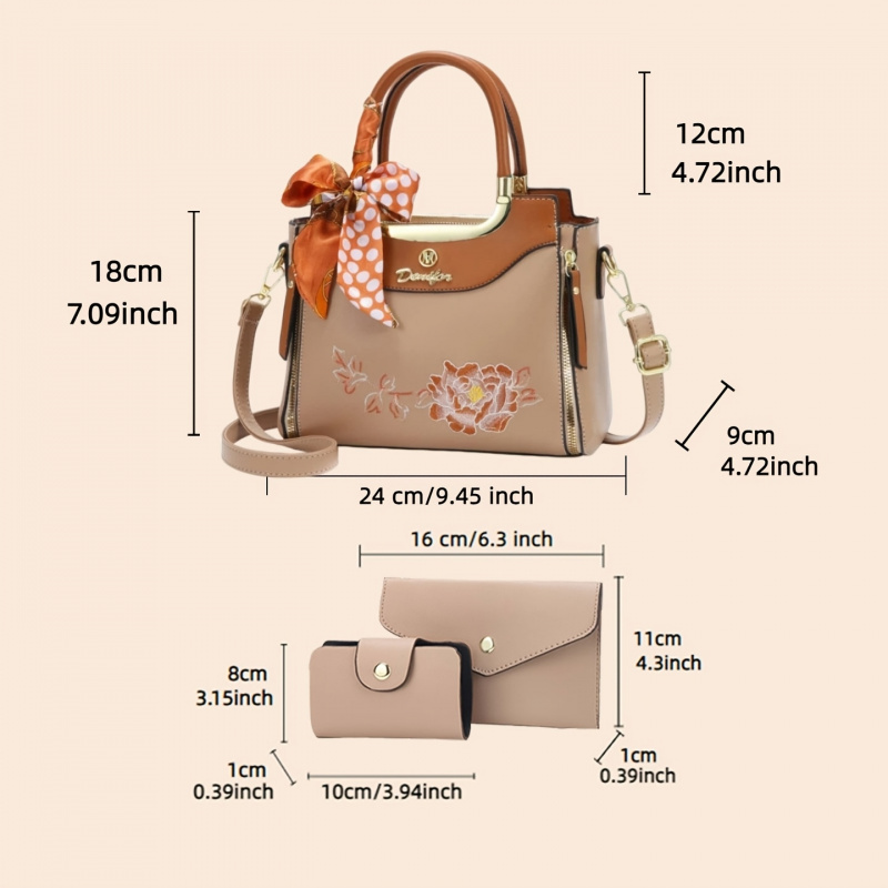 Set tas tangan bordir berkuali - Women Bags For Office Use ulasan dan harga