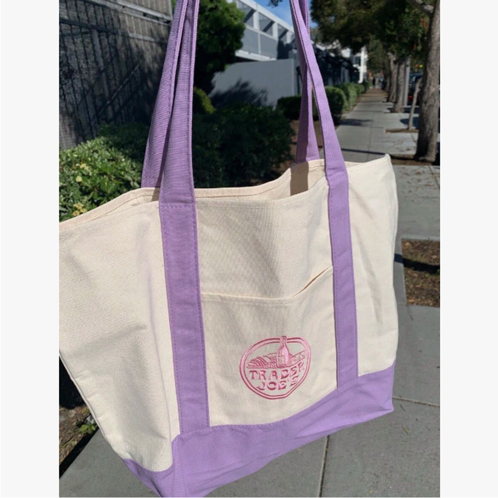1PCS-Trader Joe Tas Belanja Be - Shopper Tote Canvas ulasan dan harga