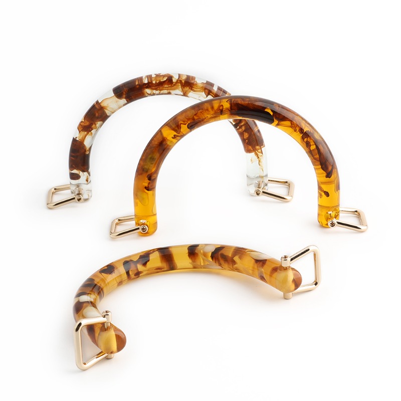 1/2/4 Buah Pegangan Tas Tangan - Tortoiseshell Bag Acrylic ulasan dan harga