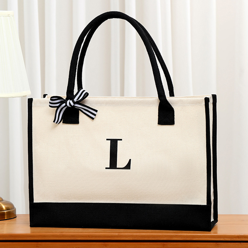 Tas jinjing huruf kanvas seder - Shopper Tote Canvas ulasan dan harga