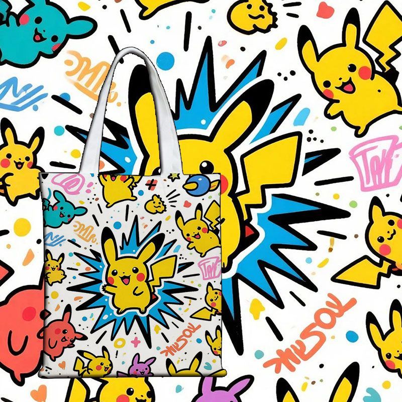 Tas Kanvas Lucu Pokémon Tas Ka - Shopper Tote Canvas ulasan dan harga