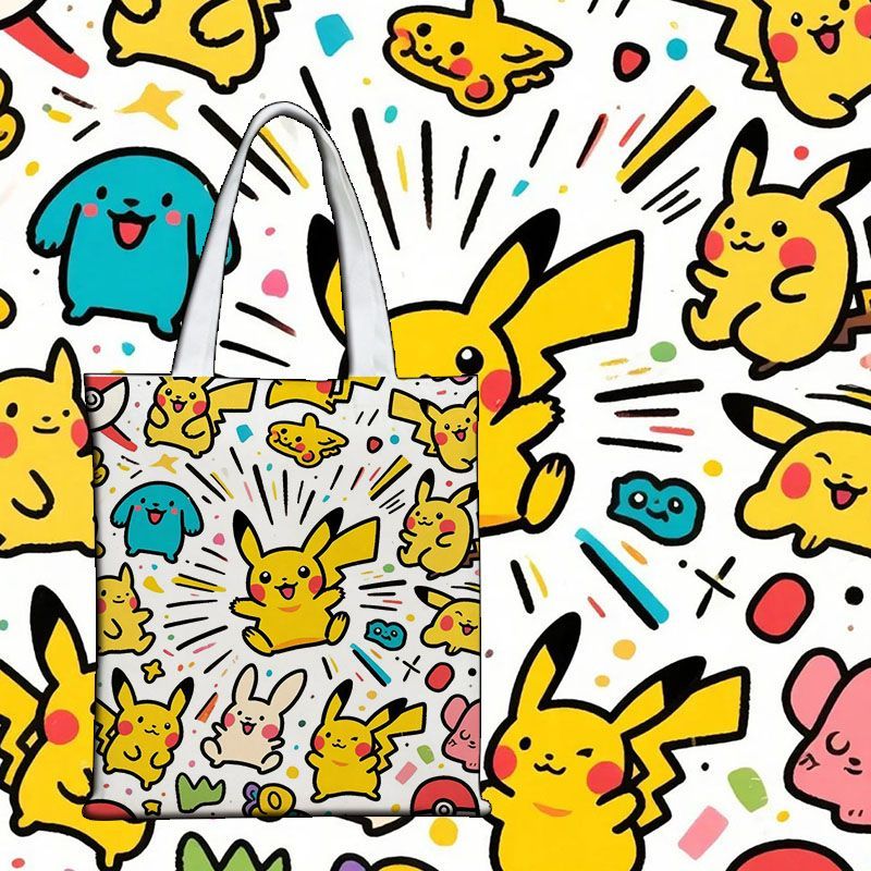 Tas Kanvas Lucu Pokémon Tas Ka - Shopper Tote Canvas ulasan dan harga