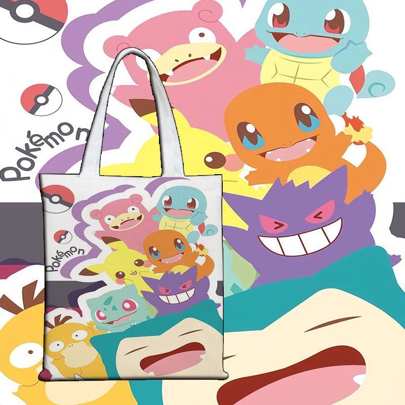 Tas Kanvas Lucu Pokémon Tas Ka - Shopper Tote Canvas ulasan dan harga