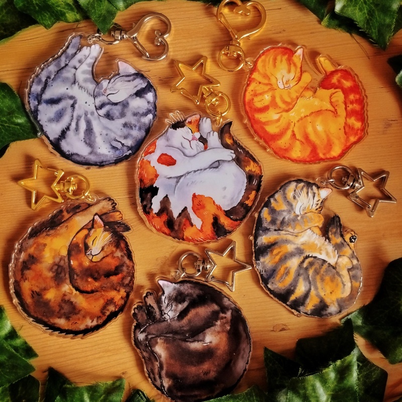 Gantungan Kunci Akrilik Kucing - Tortoiseshell Bag Acrylic ulasan dan harga