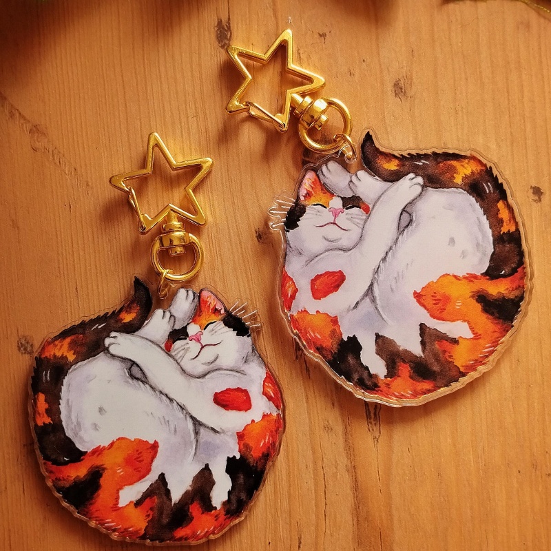 Gantungan Kunci Akrilik Kucing - Tortoiseshell Bag Acrylic ulasan dan harga