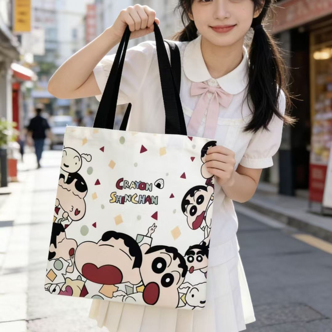 Tas Kanvas Crayon Shin-chan 20 - Shopper Tote Canvas ulasan dan harga