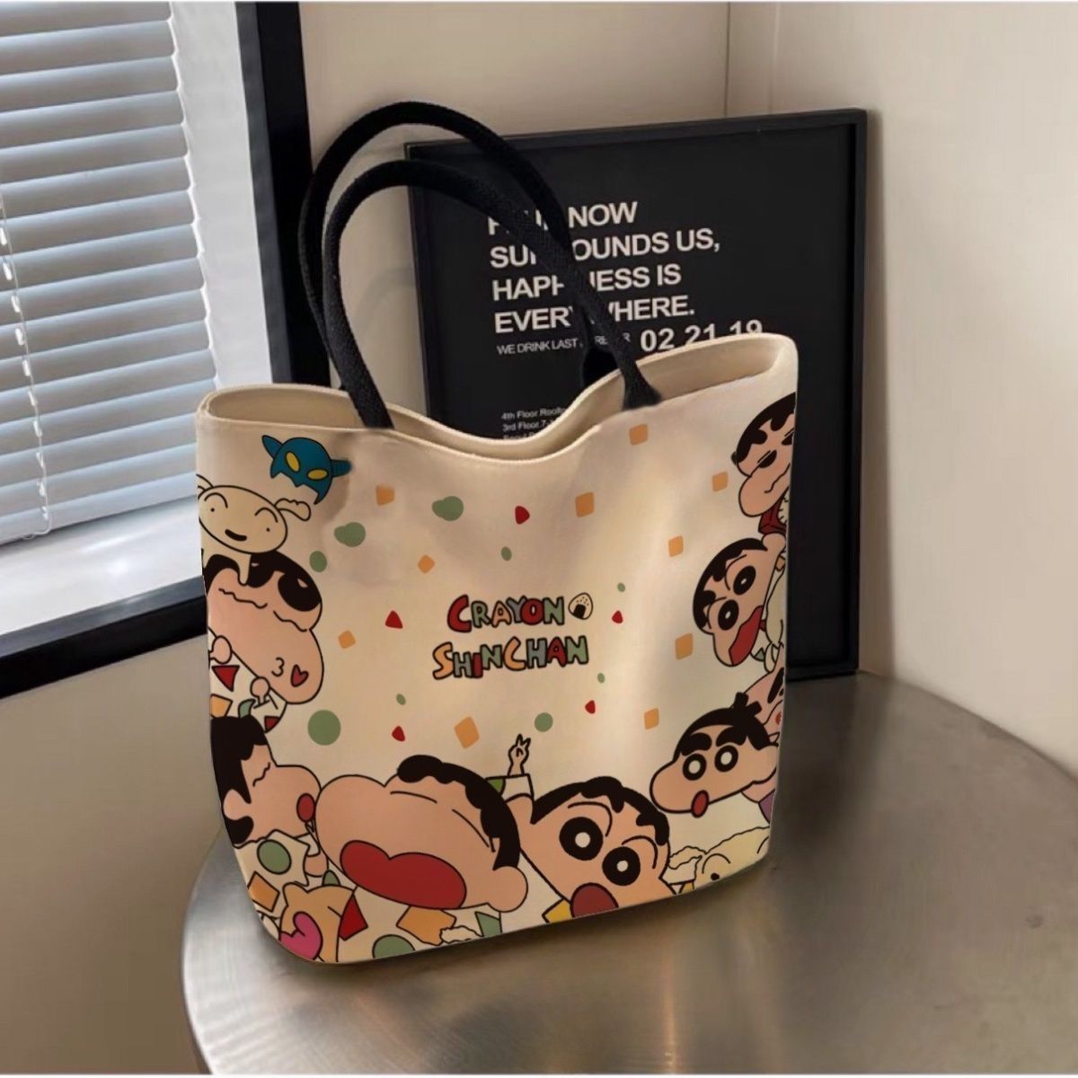 Tas Kanvas Crayon Shin-chan 20 - Shopper Tote Canvas ulasan dan harga