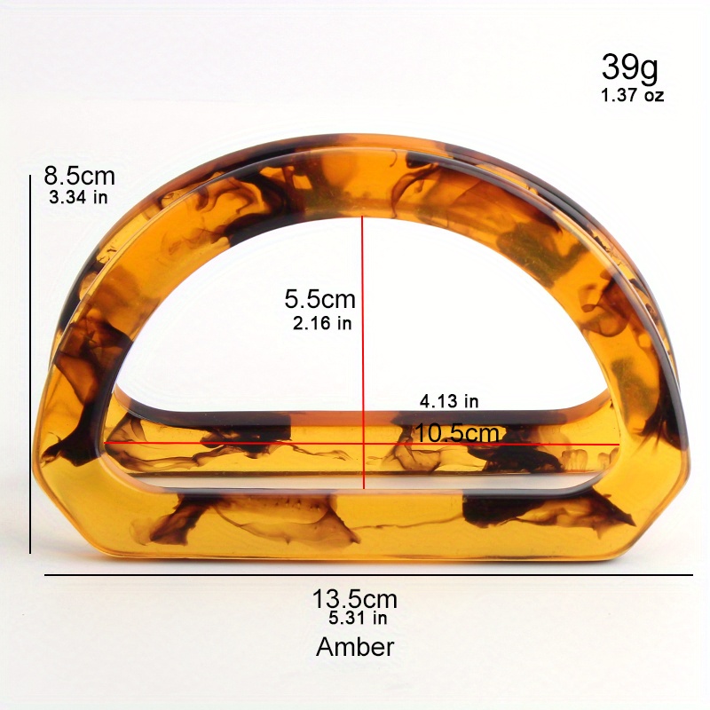 2 buah d-berbentuk akrilik kur - Tortoiseshell Bag Acrylic ulasan dan harga