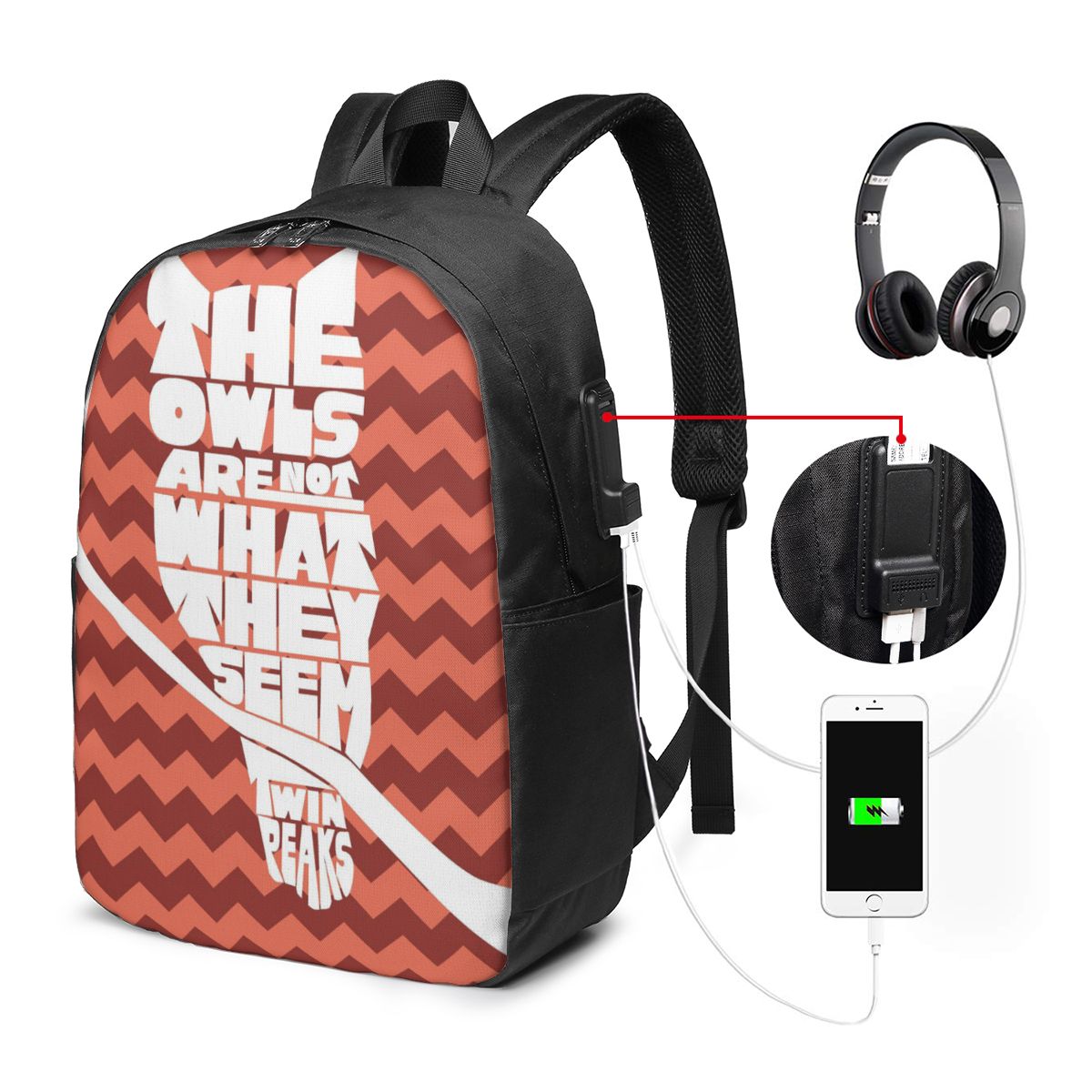 Twin Peaks Red Room Backpack T - Women Bags For Laptop ulasan dan harga